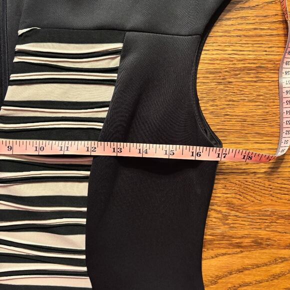 Connected apparel Black dress with Zebra print on front size 10 Stretchy - Picture 6 of 9